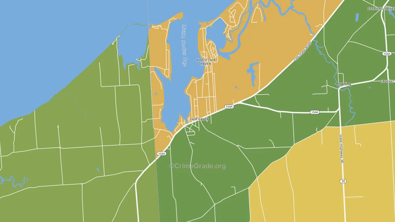 Fair Haven, NY Map of Murder Rates