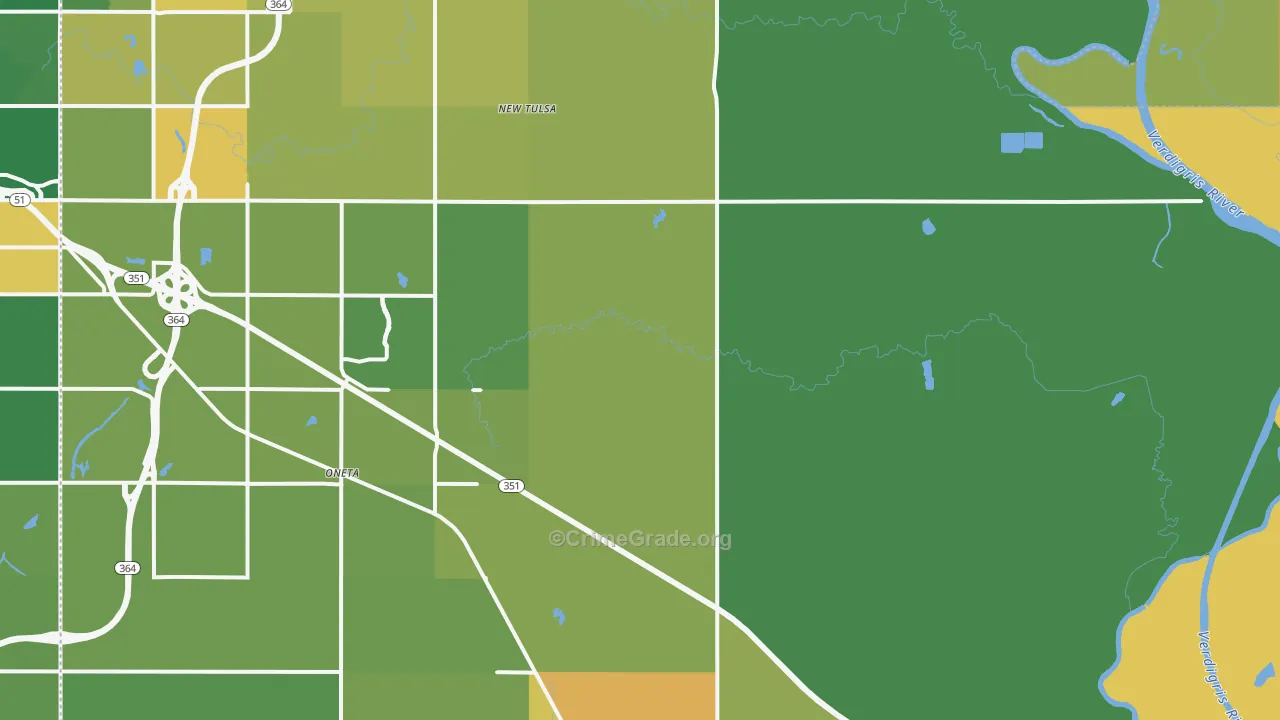 Fair Oaks, OK Map of Murder Rates