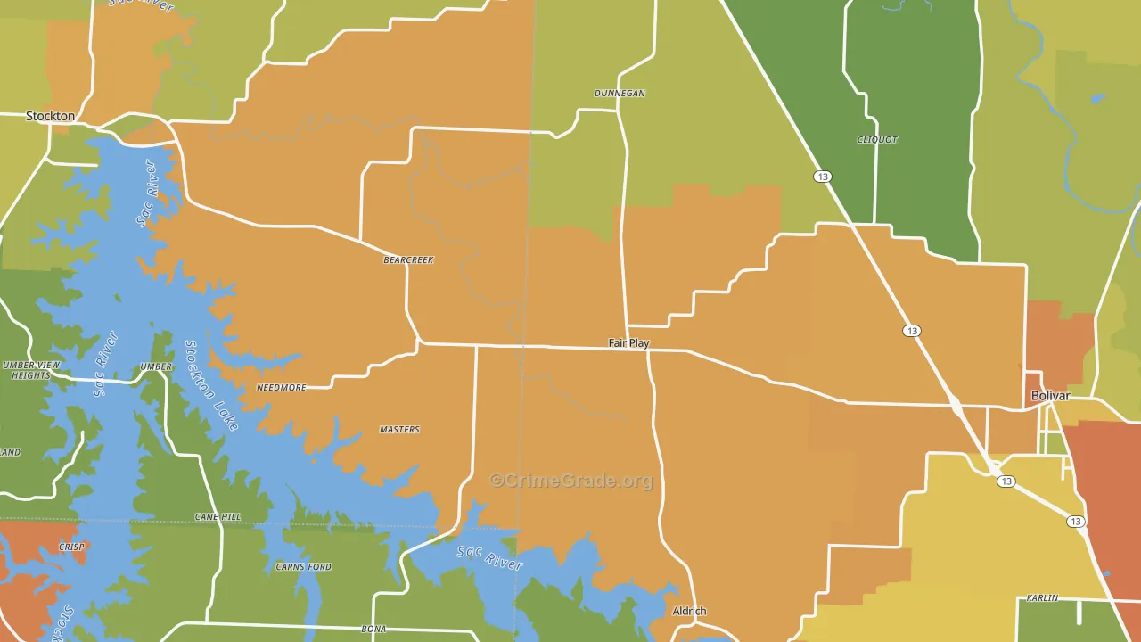 Fair Play, MO Map of Murder Rates