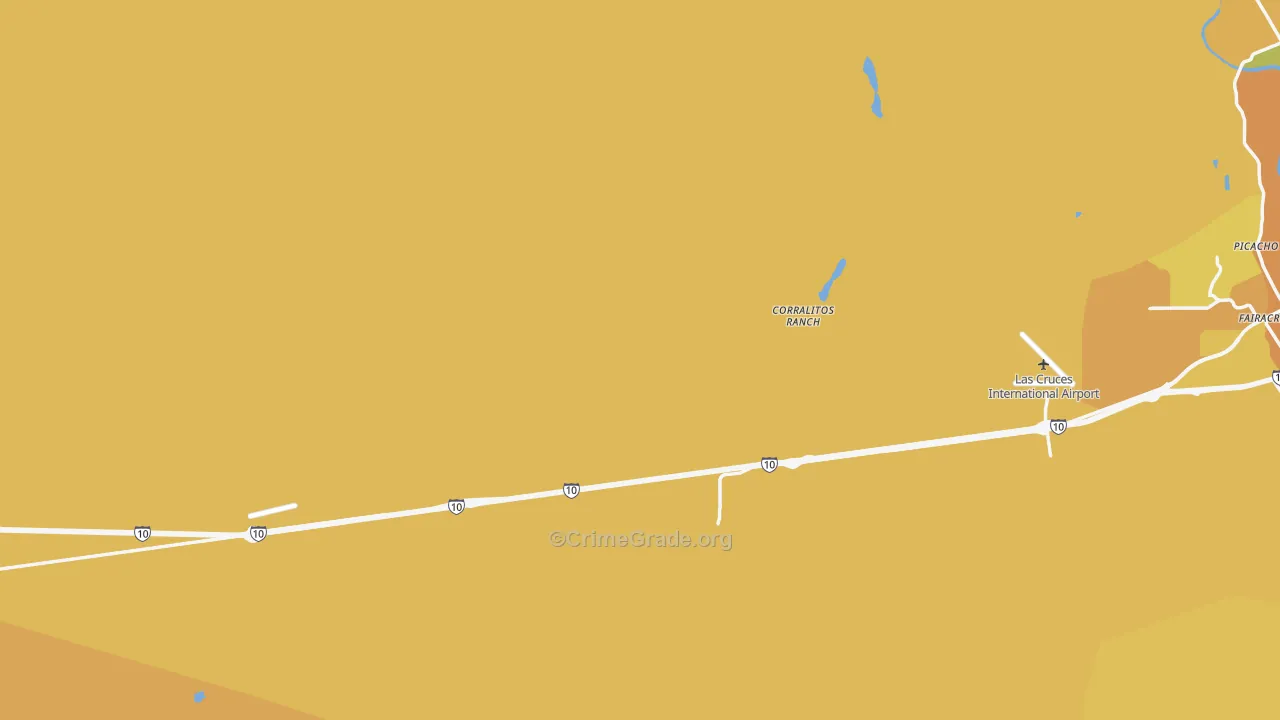 Fairacres, NM Map of Murder Rates