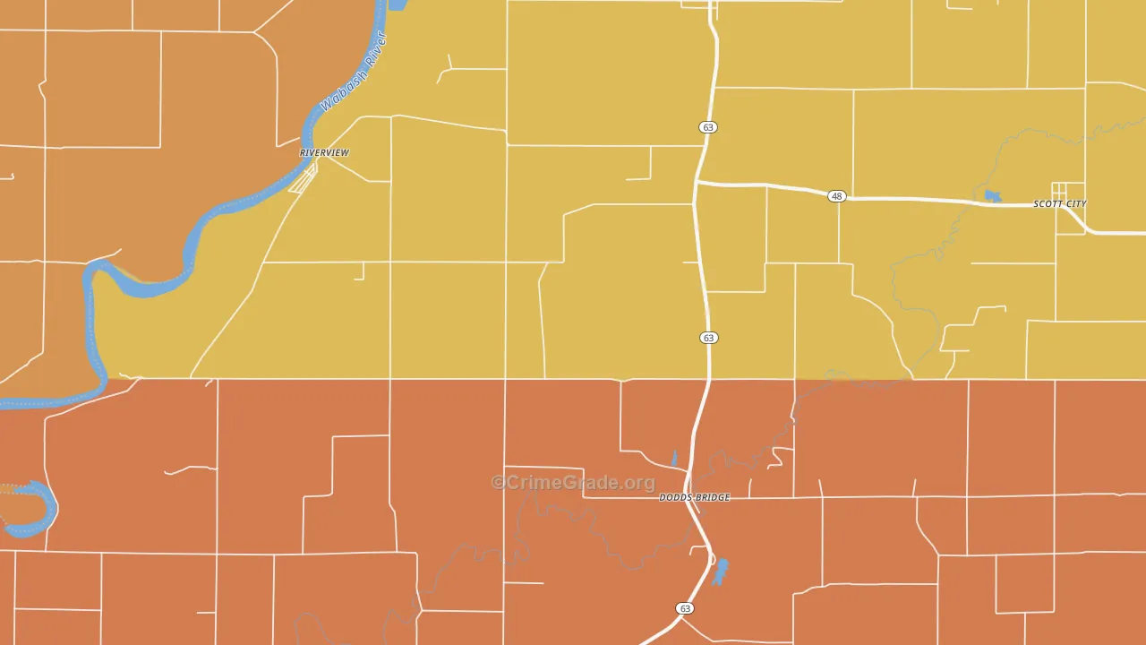 Fairbanks, IN Map of Murder Rates