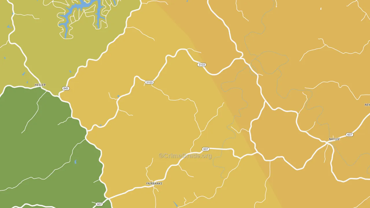 Fairbanks, KY Map of Murder Rates