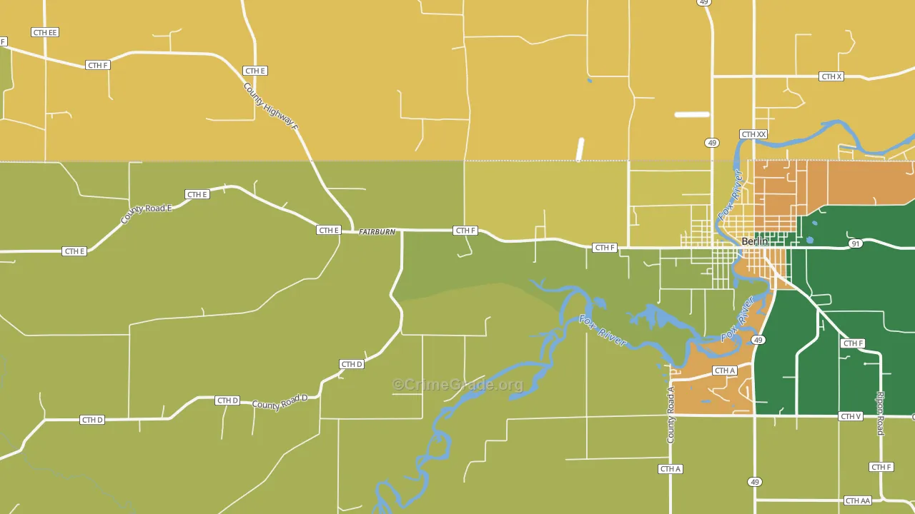 Fairburn, WI Map of Murder Rates