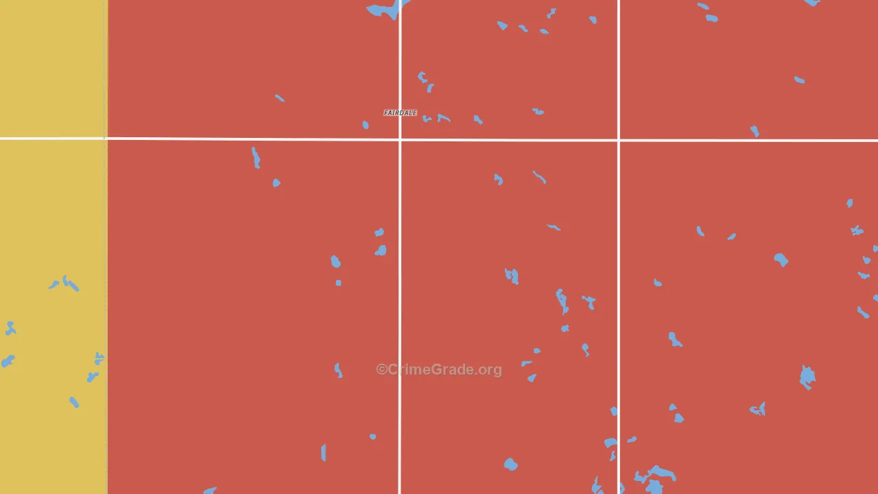 Fairdale, ND Map of Murder Rates