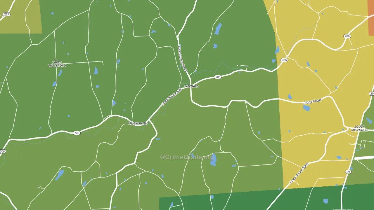 Fairdale, PA Map of Murder Rates