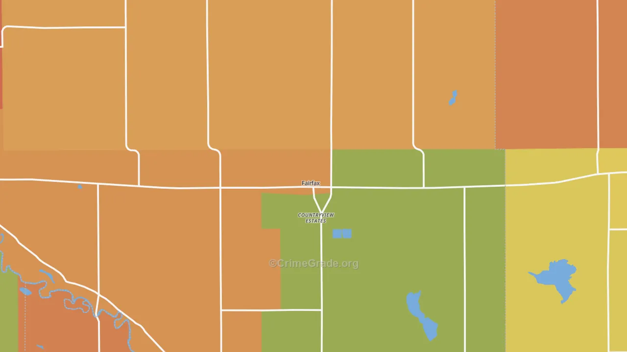 Fairfax, MN Map of Murder Rates