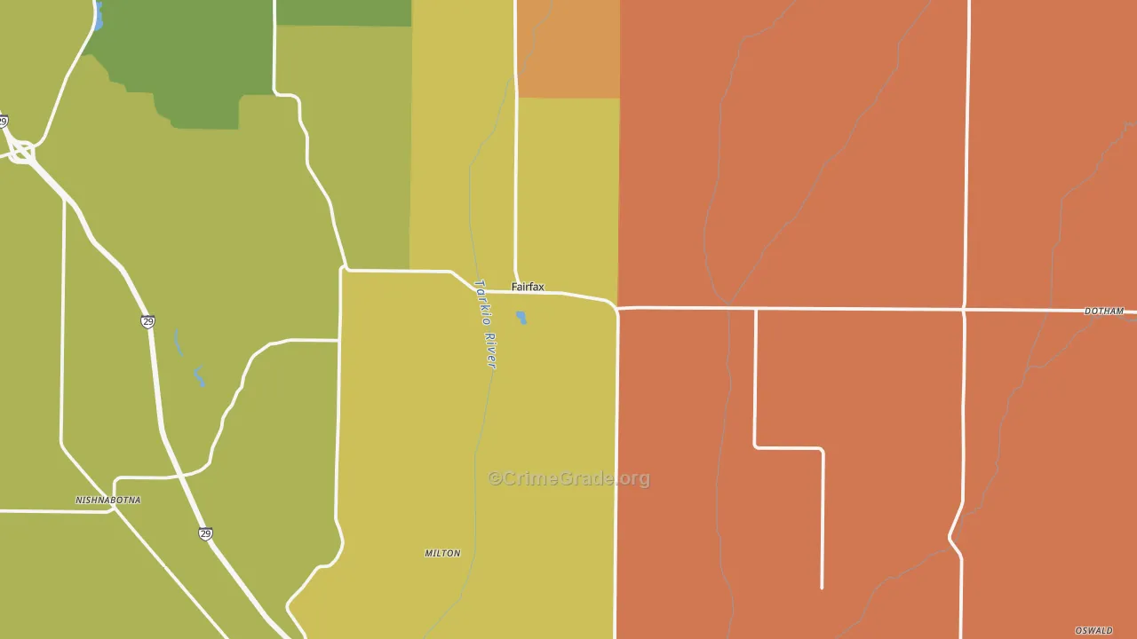 Fairfax, MO Map of Murder Rates