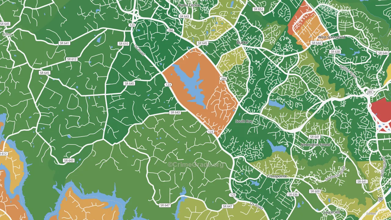 Fairfax Station, VA Map of Murder Rates