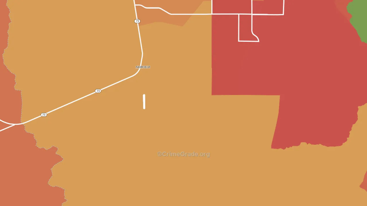 Fairfield, UT Map of Murder Rates