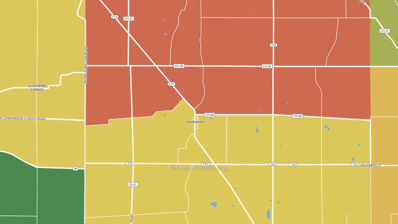 Fairhaven, OH Map of Murder Rates