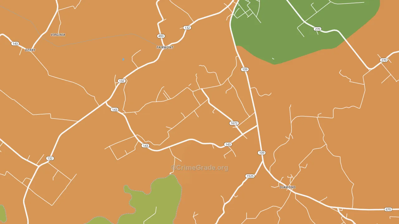 Fairmont, KY Map of Murder Rates
