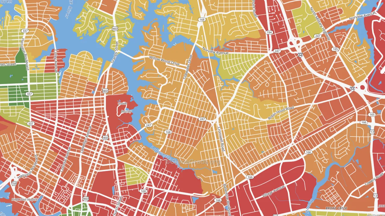 Fairmont Park, Norfolk, VA Map of Murder Rates