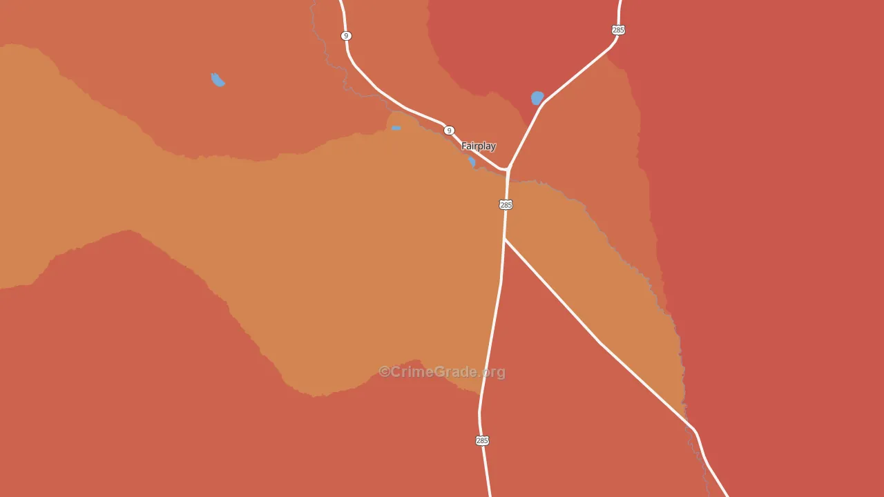 Fairplay, CO Map of Murder Rates