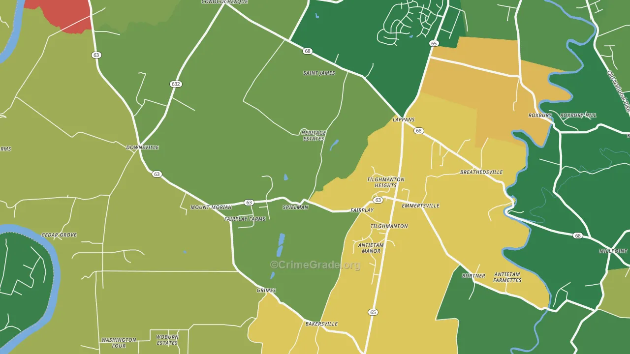 Fairplay, MD Map of Murder Rates