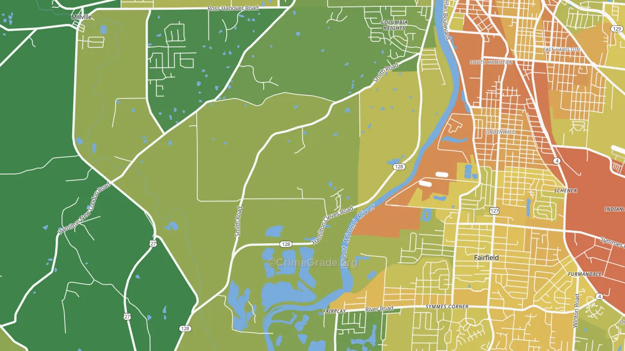 Fairplay, OH Map of Murder Rates