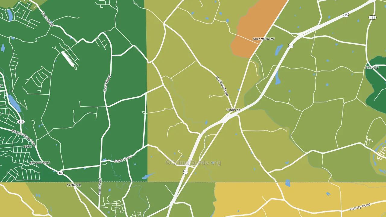 Fairplay, PA Map of Murder Rates
