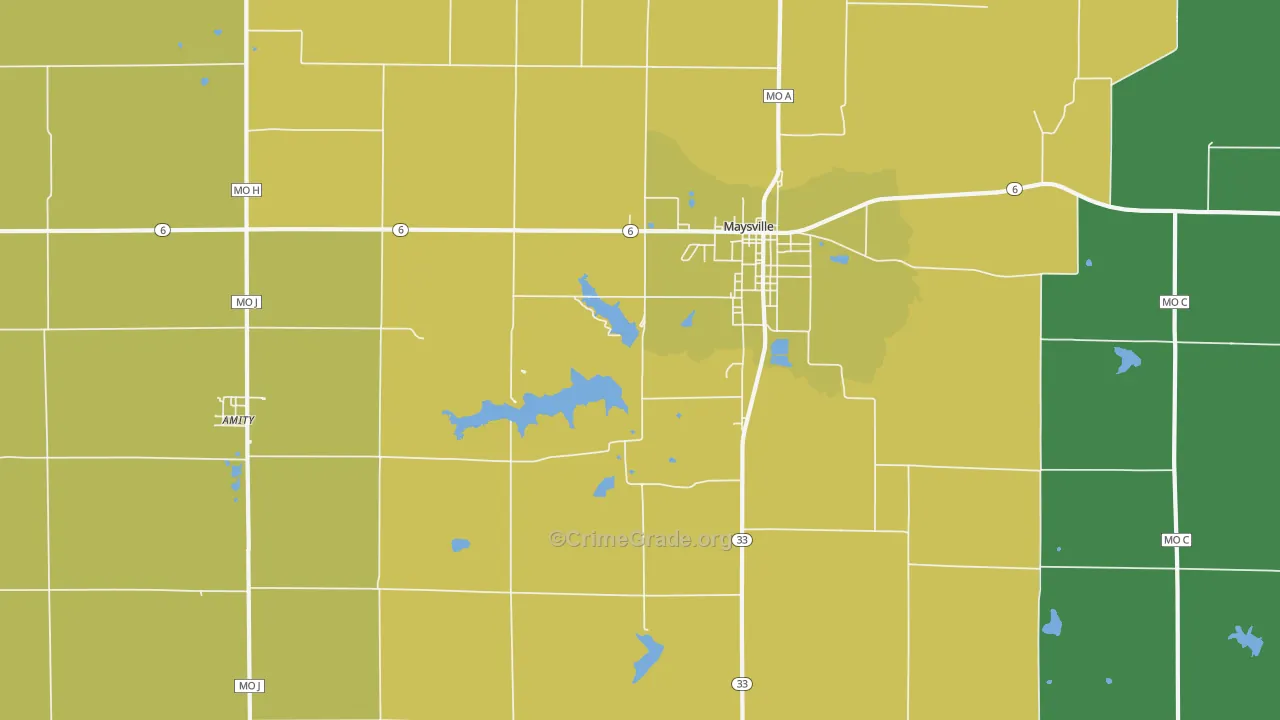 Fairport, MO Map of Murder Rates