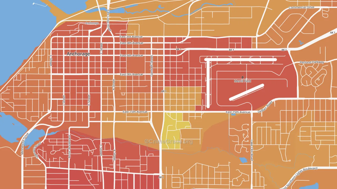 Fairview, Anchorage, AK Map of Murder Rates