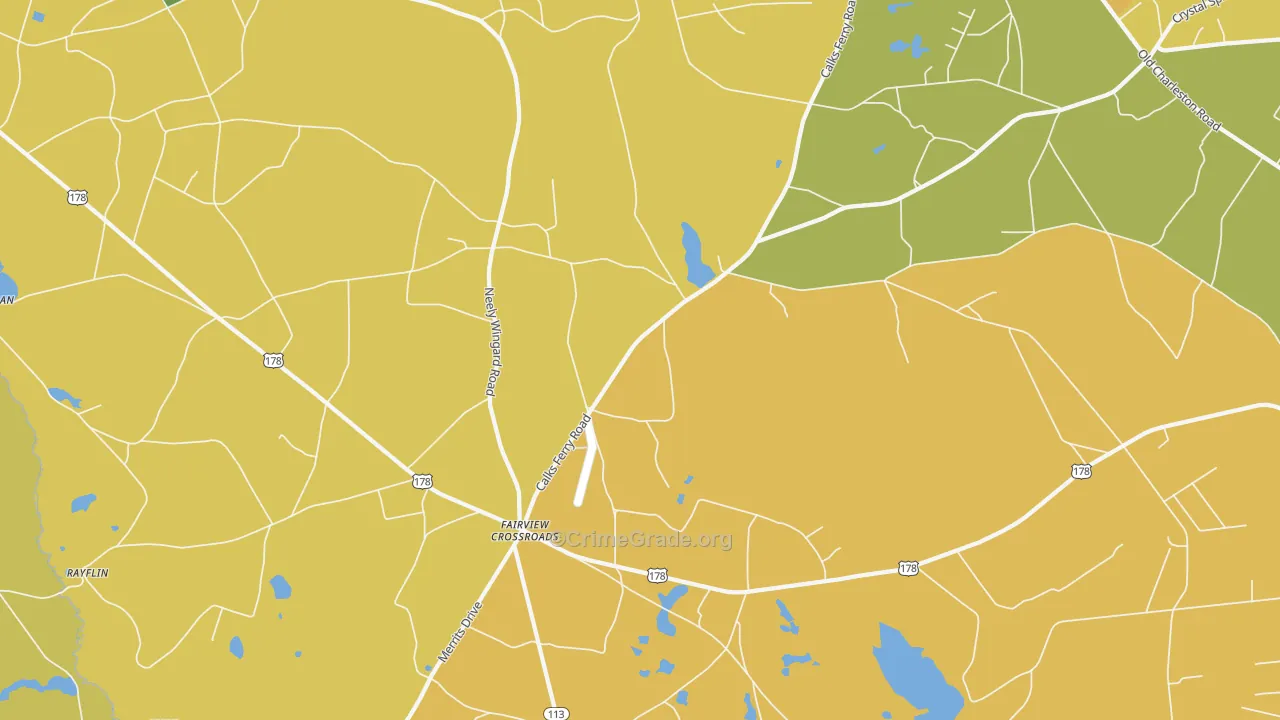 Fairview Crossroads, SC Map of Murder Rates