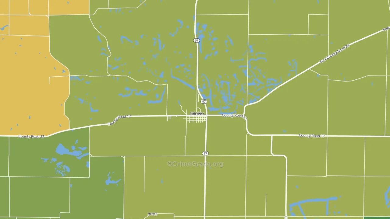Fairview, IL Map of Murder Rates