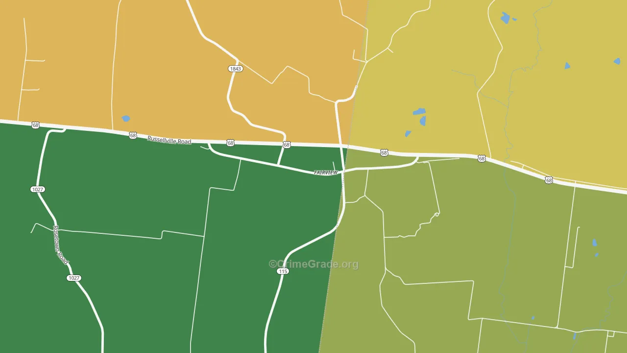 Fairview, KY Map of Murder Rates