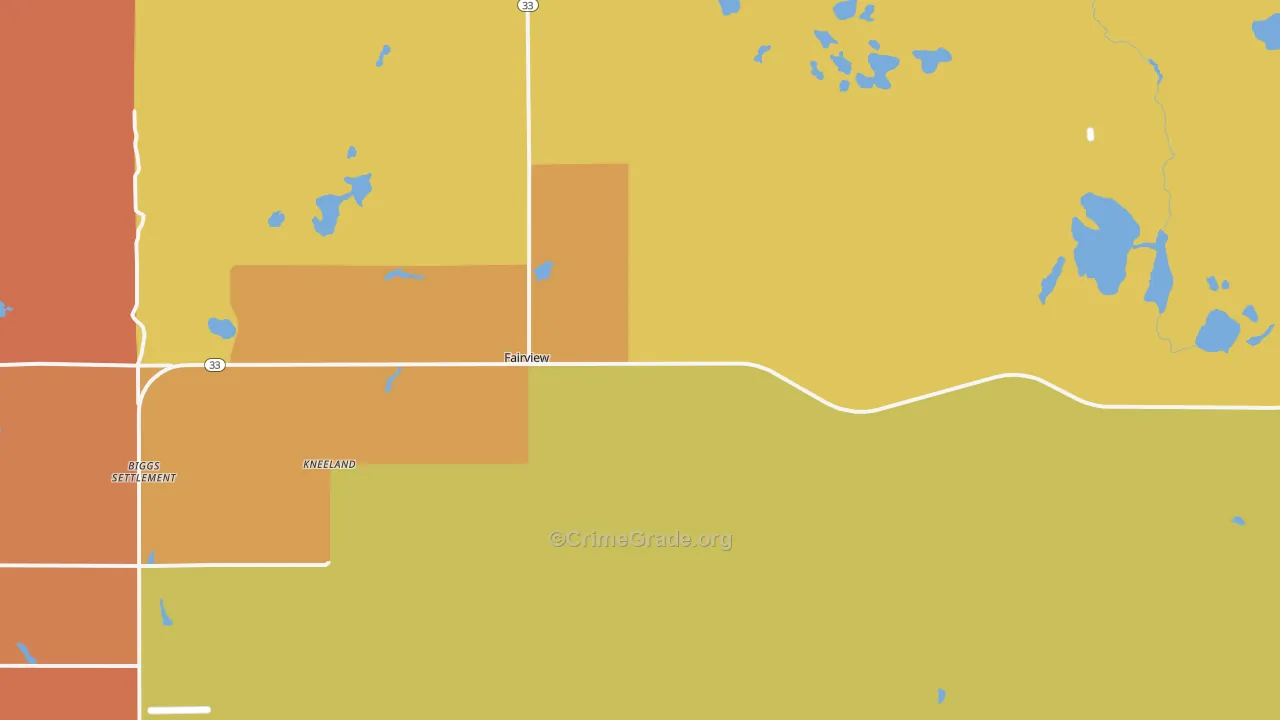Fairview, MI Map of Murder Rates