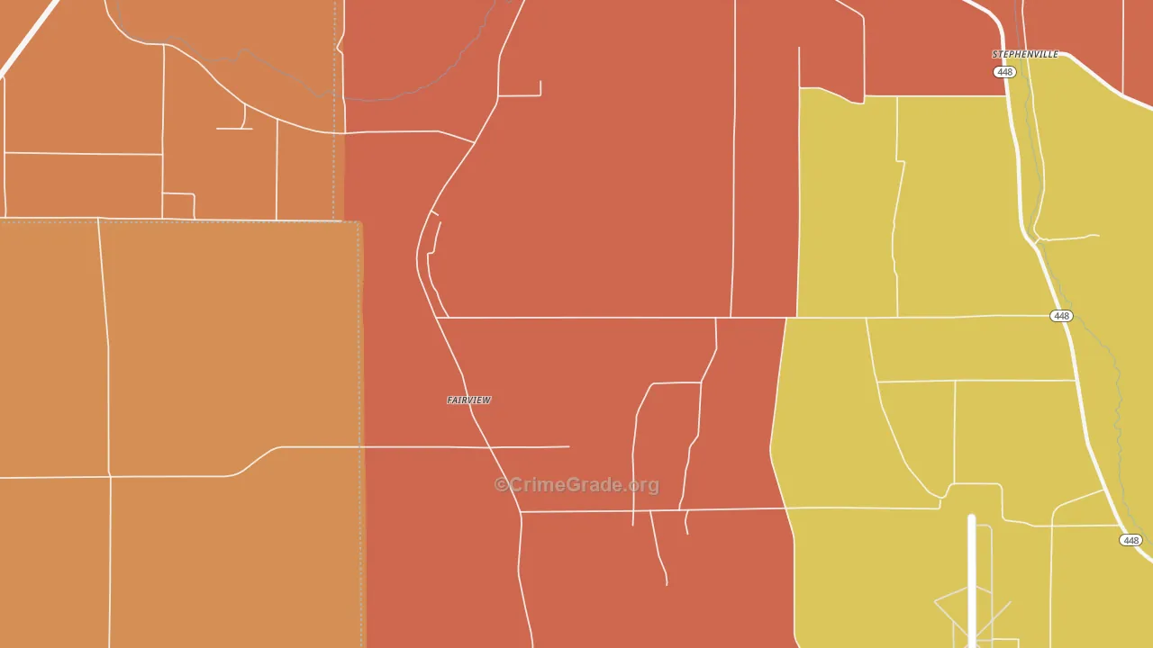 Fairview, MS Map of Murder Rates