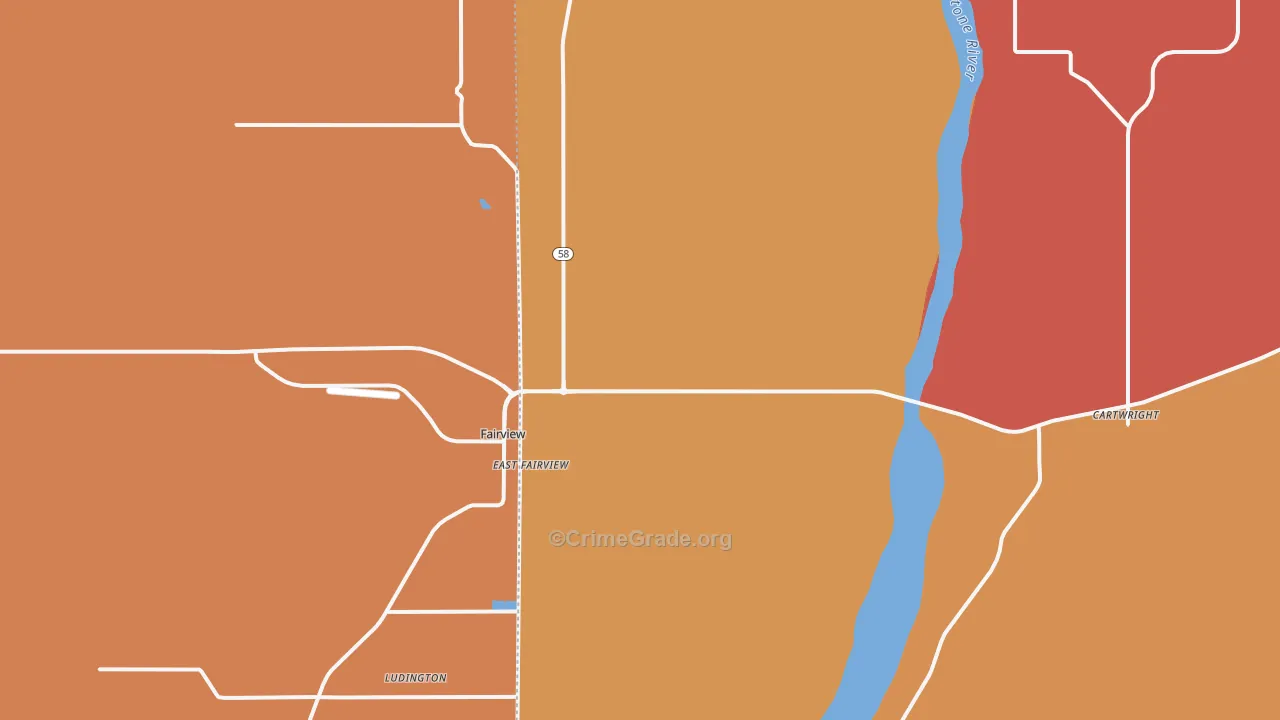 Fairview, ND Map of Murder Rates