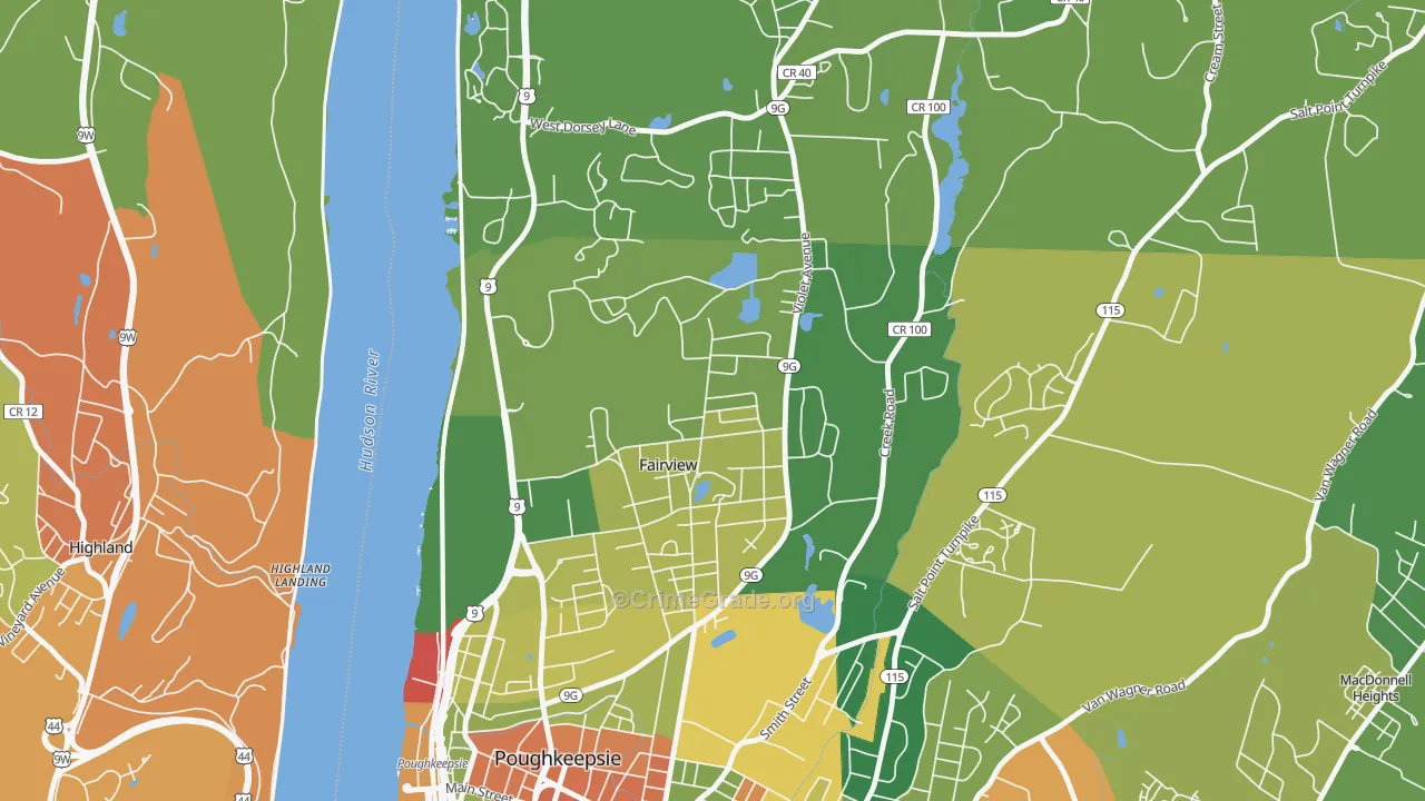 Fairview, NY Map of Murder Rates