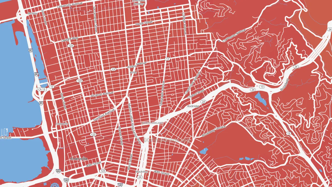 Fairview Park, Oakland, CA Map of Murder Rates