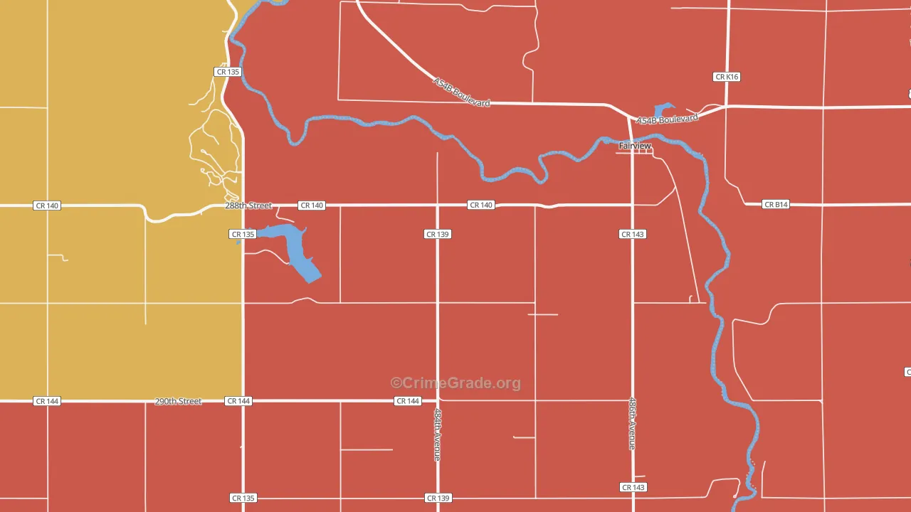Fairview, SD Map of Murder Rates