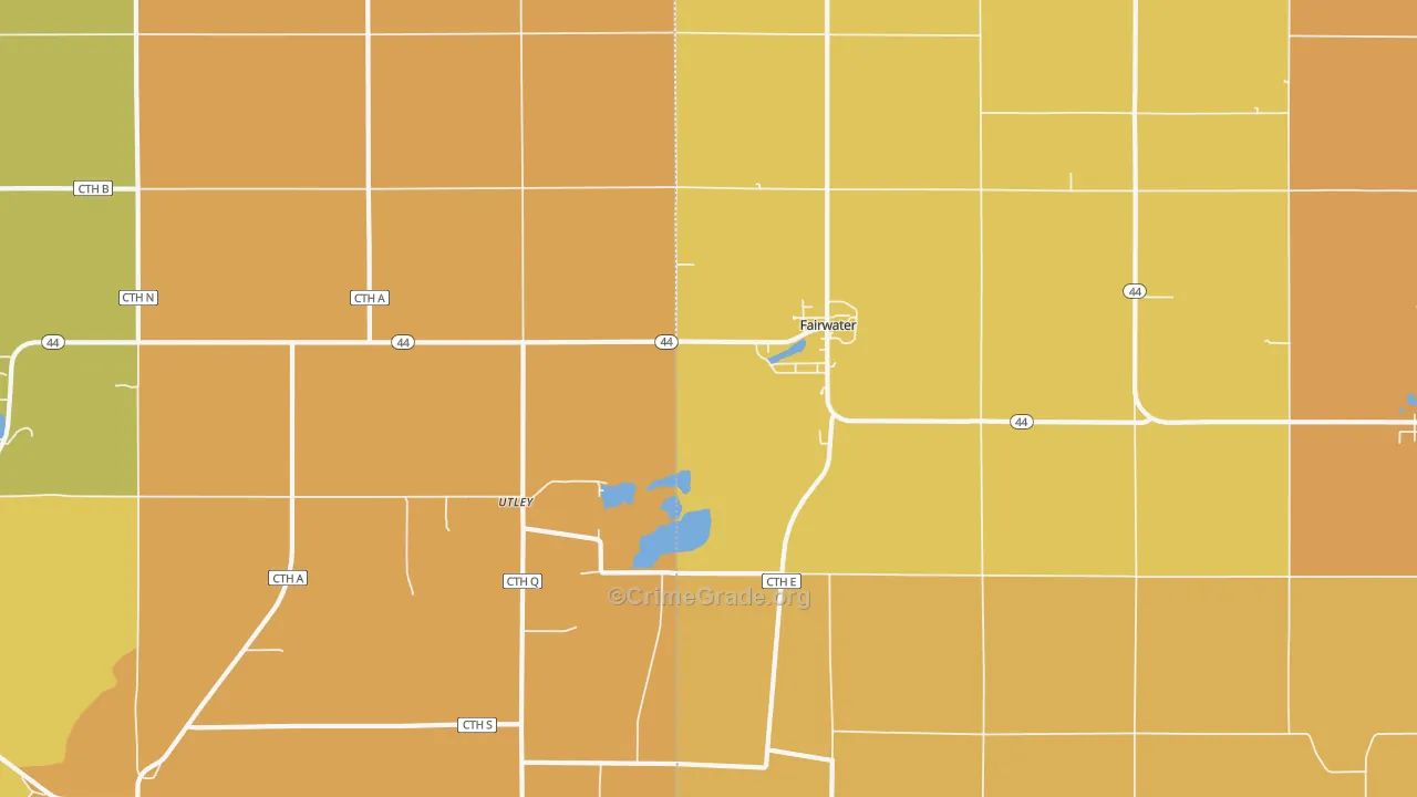 Fairwater, WI Map of Murder Rates