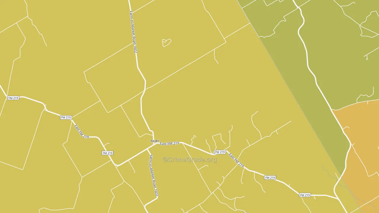 Fairy, TX Map of Murder Rates
