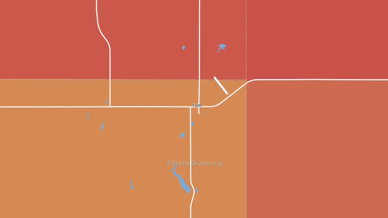 Faith, SD Map of Murder Rates