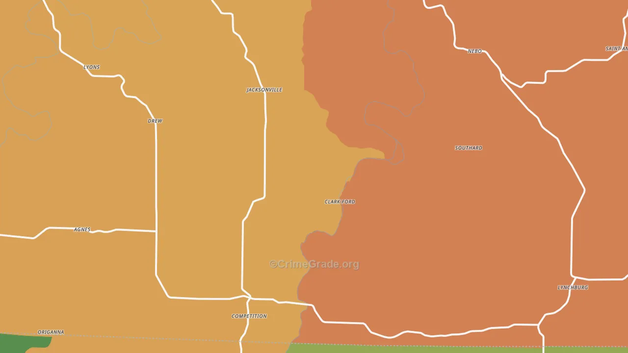 Falcon, MO Map of Murder Rates