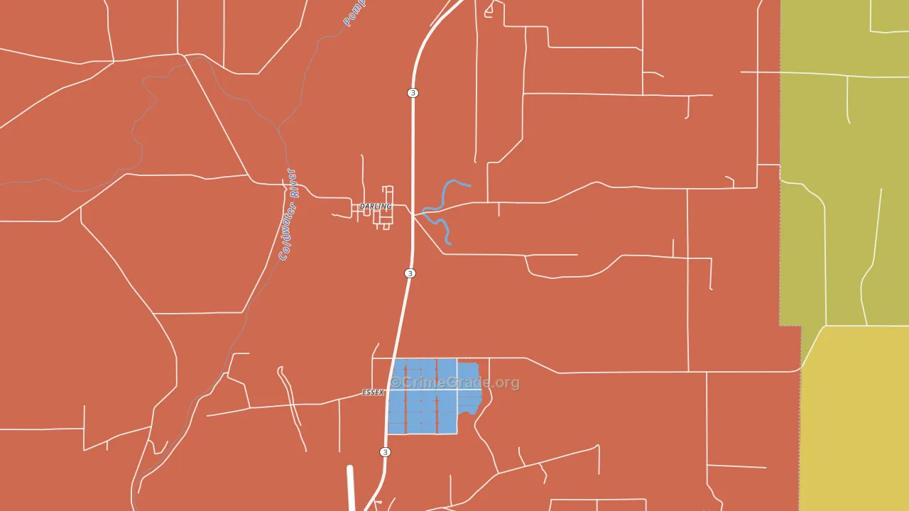Falcon, MS Map of Murder Rates