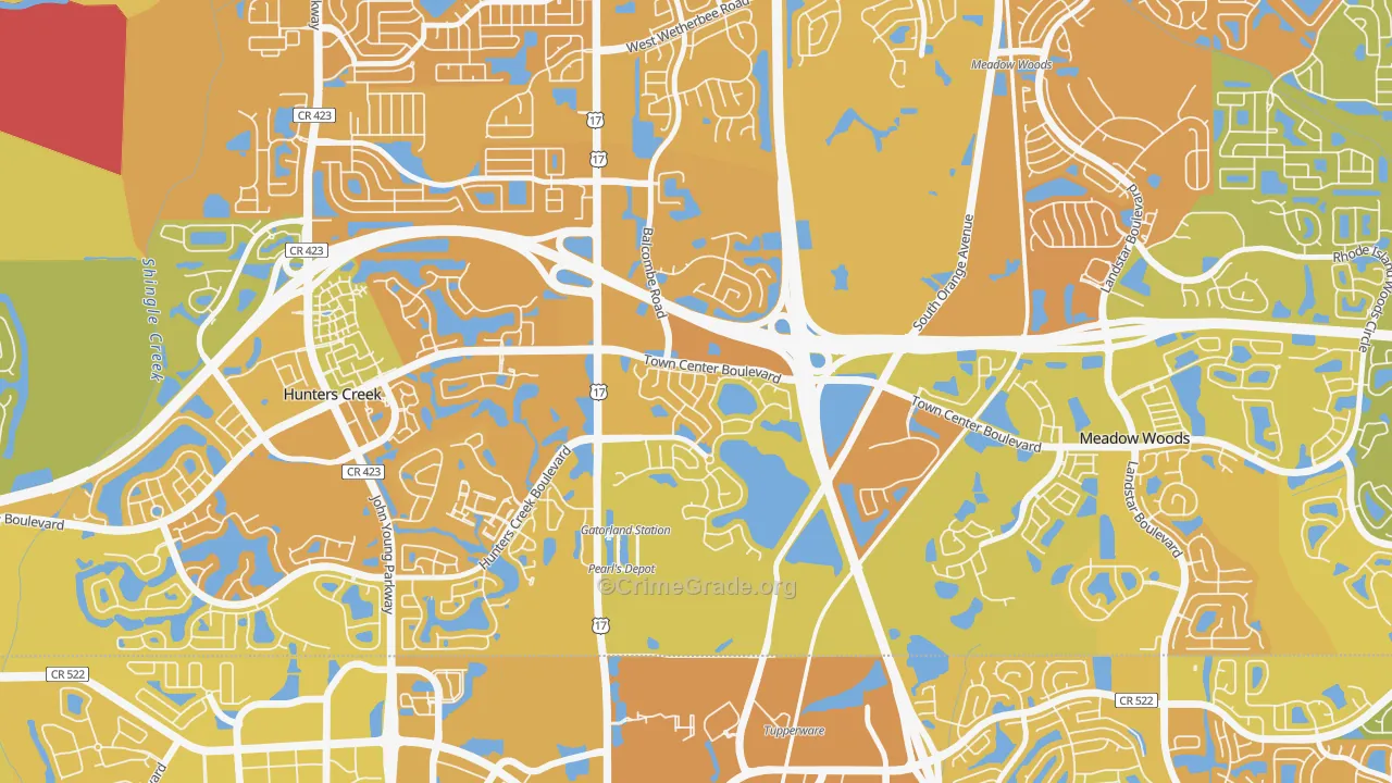 Falcon Trace, Southchase, FL Map of Murder Rates