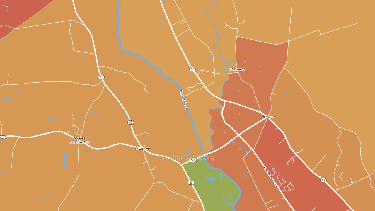 Falkland, NC Map of Murder Rates
