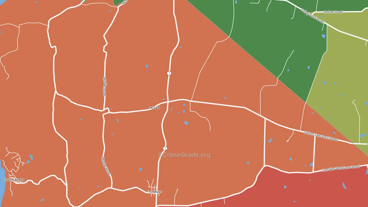Fallon, CA Map of Murder Rates