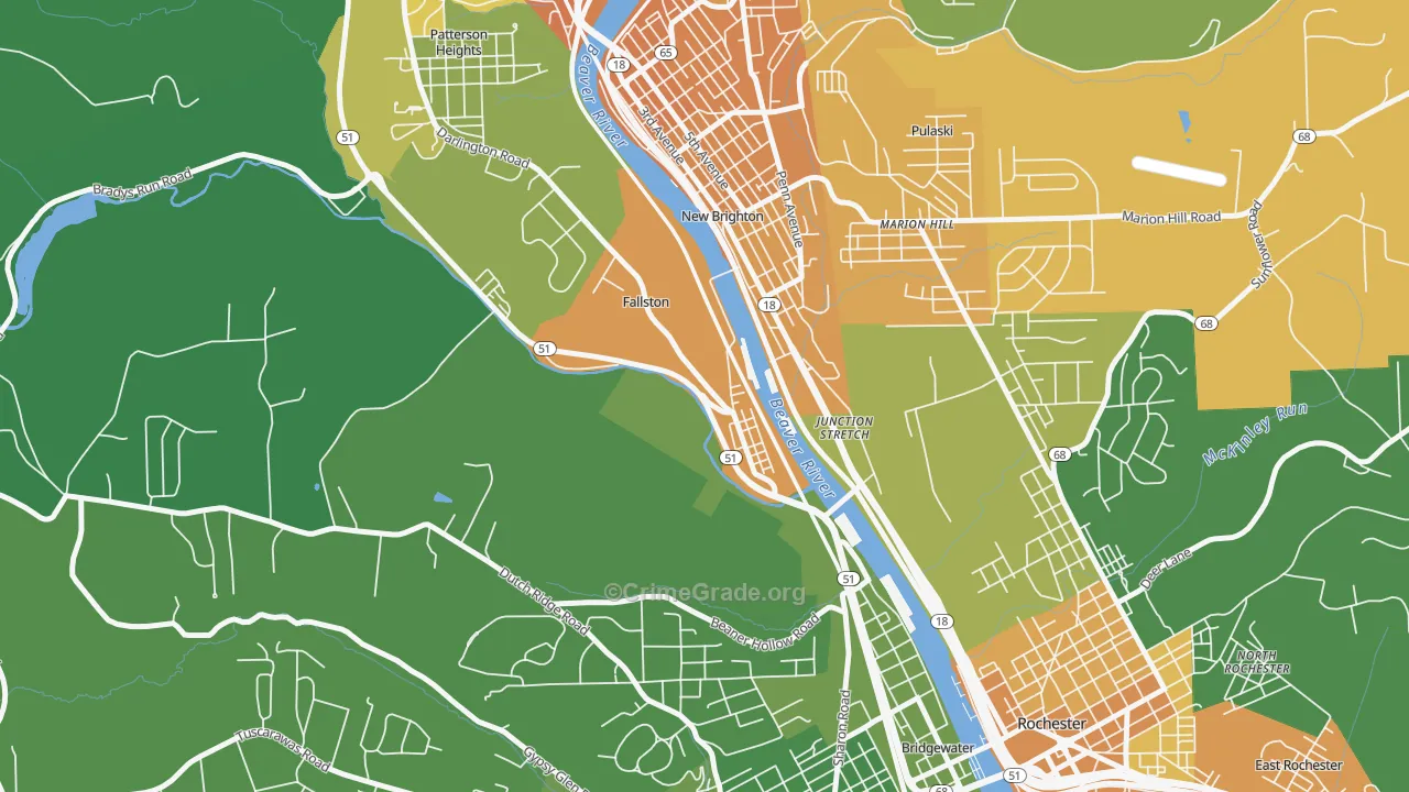 Fallston, PA Map of Murder Rates