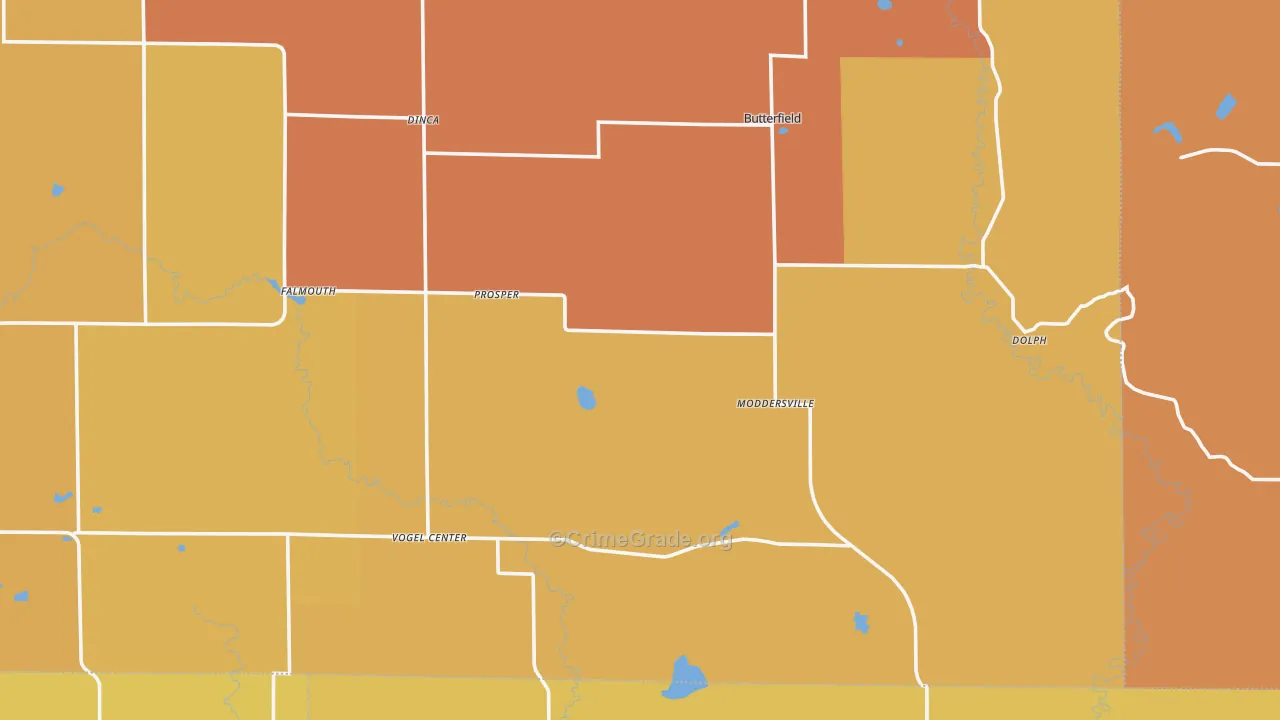 Falmouth, MI Map of Murder Rates
