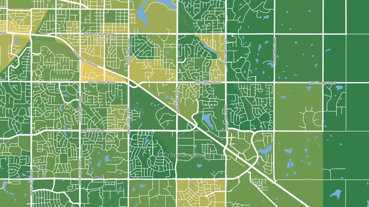 Family Acres, Lincoln, NE Map of Murder Rates
