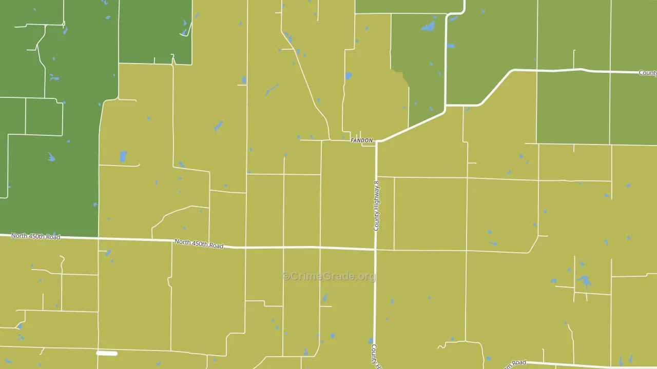 Fandon, IL Map of Murder Rates