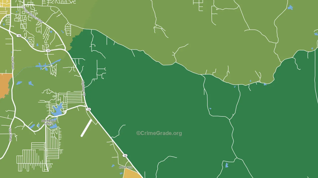 Fannin, MS Map of Murder Rates