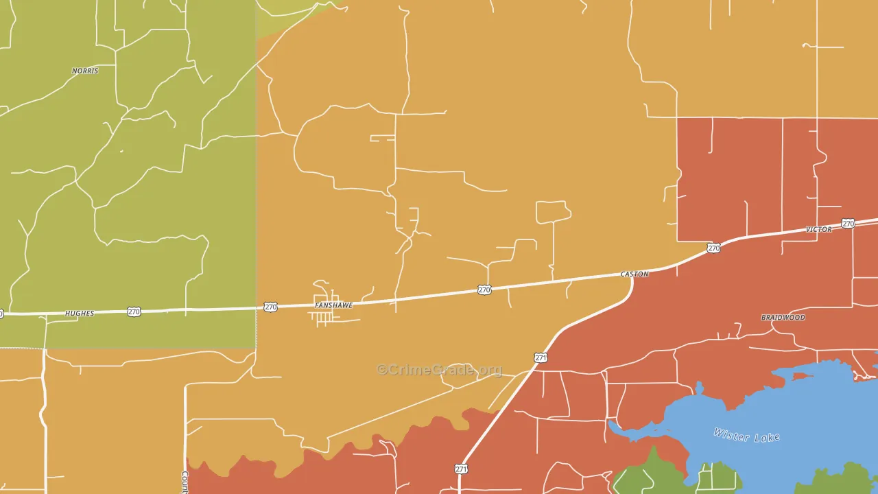 Fanshawe, OK Map of Murder Rates