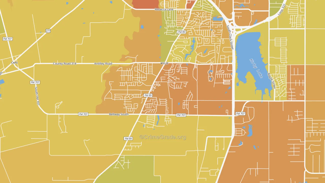 Far Southside, Abilene, TX Map of Murder Rates
