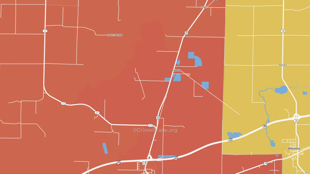 Fargo, AR Map of Murder Rates