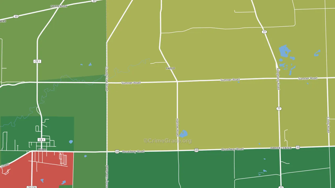 Fargo, NY Map of Murder Rates