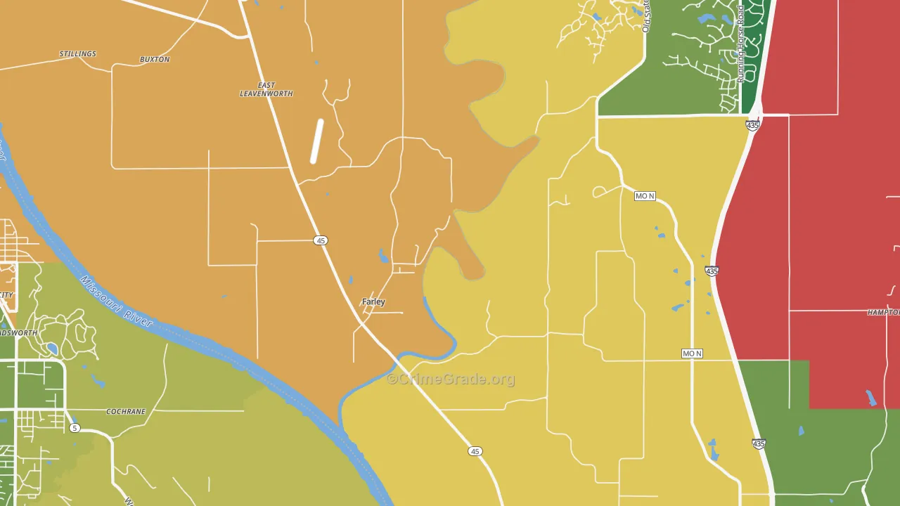 Farley, MO Map of Murder Rates