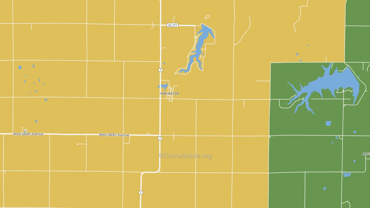 Farlington, KS Map of Murder Rates